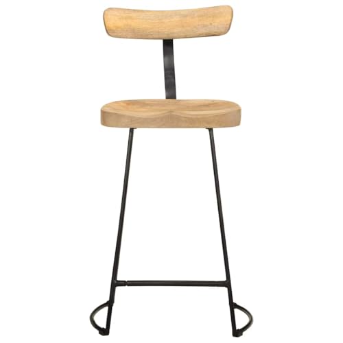 HEFZGDB Barhocker 2 STK. 49x43x88 cm Mango Massivholz Stuhl Küche Esszimmerstühle Badhocker Modern Badezimmerhocker für Gaststätten Bars Café Wohnzimmer von HEFZGDB