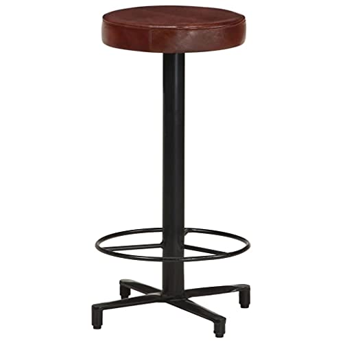 HEFZGDB Barhocker 2 STK. 66 cm Echtleder Arbeitshocker Barstuhl Barstühle Küchenstuhl für Café Wohnzimmer Gaststätten Bars von HEFZGDB