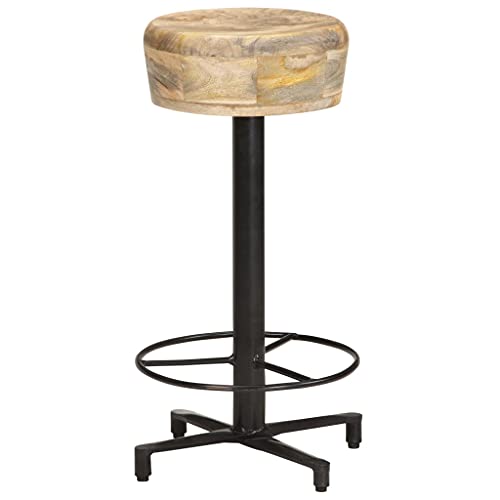 HEFZGDB Barhocker 2 STK. 66 cm Mango Massivholz Arbeitshocker Barhocker Küche Küchenhocker Stuhl Büro für Bars Gaststätten Wohnzimmer Café von HEFZGDB