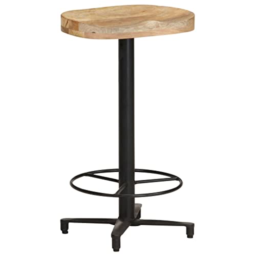 HEFZGDB Barhocker 2 STK. 66 cm Mango Massivholz Bequemer Stuhl Barhocker Küche Barstühle Badhocker Modern für Gaststätten Wohnzimmer Bars Café von HEFZGDB