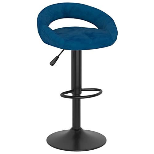 HEFZGDB Barhocker 2 STK. Blau Samt Hocker Klein Esszimmerstühle Barstühle Küchenhocker für Wohnzimmer Bars Café Gaststätten von HEFZGDB