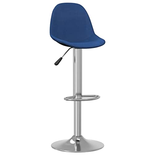 HEFZGDB Barhocker 2 STK. Blau Stoff Hocker Klein Barstuhl Esszimmerstühle Badezimmerhocker für Wohnzimmer Bars Gaststätten Café von HEFZGDB