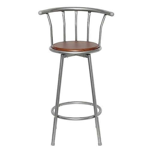 HEFZGDB Barhocker 2 STK. Braun Stahl Kosmetik Stuhl Schminkstuhl Küchenstühle Modern Barstühle für Bars Café Gaststätten Wohnzimmer von HEFZGDB