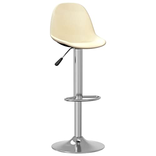 HEFZGDB Barhocker 2 STK. Creme Stoff Hocker Klein Barstuhl Esszimmerstühle Badezimmerhocker für Wohnzimmer Bars Gaststätten Café von HEFZGDB