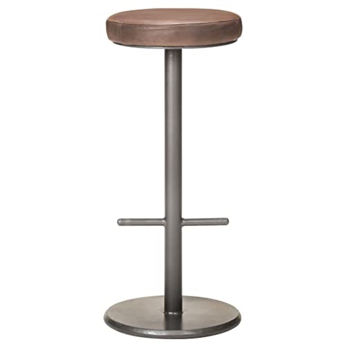 HEFZGDB Barhocker 2 STK. Distressed Braun Echtleder Bar Chair Barstuhl Esszimmerstühle Küchenstuhl für Café Gaststätten Bars Wohnzimmer HEFZGDB Barhocker 2 STK. Distressed Braun Echtleder Bar Chair Barstuhl Esszimmerstühle Küchenstuhl für Café Gaststätten Bars Wohnzimmer von HEFZGDB