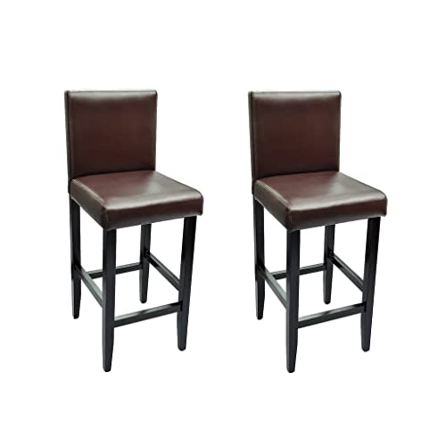HEFZGDB Barhocker 2 STK. Dunkelbraun Kunstleder Arbeitshocker Barhocker Küche Küchenhocker Stuhl Büro für Wohnzimmer Café Bars Gaststätten von HEFZGDB