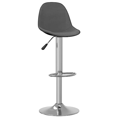 HEFZGDB Barhocker 2 STK. Dunkelgrau Stoff Hocker Klein Barstuhl Esszimmerstühle Badezimmerhocker für Wohnzimmer Bars Gaststätten Café von HEFZGDB
