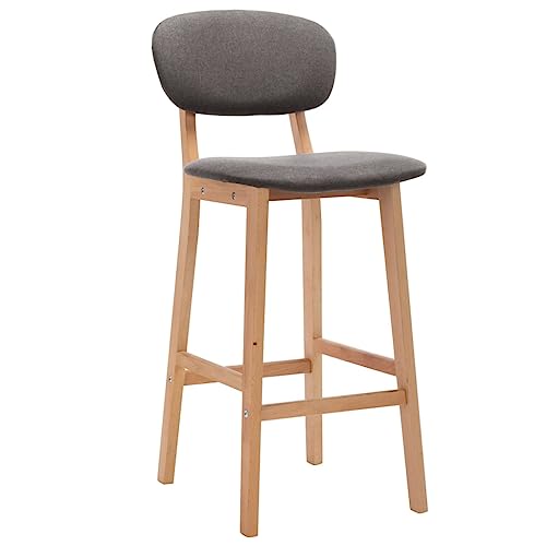 HEFZGDB Barhocker 2 STK. Hellgrau Stoff Vanity Chair Küchenstühle Modern Küchenhocker Küchenstuhl für Wohnzimmer Bars Gaststätten Café von HEFZGDB