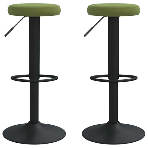 HEFZGDB Barhocker 2 STK. Hellgrün Samt Bürohocker Barstuhl Badhocker Modern Küchenstuhl für Wohnzimmer Gaststätten Bars Café HEFZGDB Barhocker 2 STK. Hellgrün Samt Bürohocker Barstuhl Badhocker Modern Küchenstuhl für Wohnzimmer Gaststätten Bars Café von HEFZGDB