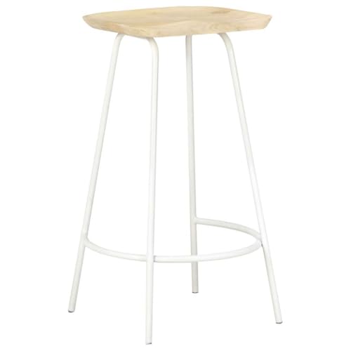 HEFZGDB Barhocker 2 STK. Mango Massivholz Stuhl Büro Küchenstühle Modern Badhocker Modern Badezimmerhocker für Café Bars Wohnzimmer Gaststätten von HEFZGDB