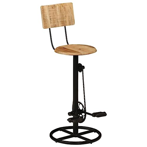HEFZGDB Barhocker 2 STK. Massivholz Mango Hocker Klein Barstuhl Esszimmerstühle Badezimmerhocker für Wohnzimmer Gaststätten Bars Café von HEFZGDB