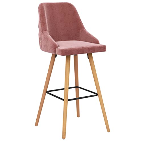 HEFZGDB Barhocker 2 STK. Rosa Samt Bar Stool Barstuhl Küchenhocker Küchenstuhl für Bars Gaststätten Café Wohnzimmer HEFZGDB Barhocker 2 STK. Rosa Samt Bar Stool Barstuhl Küchenhocker Küchenstuhl für Bars Gaststätten Café Wohnzimmer von HEFZGDB