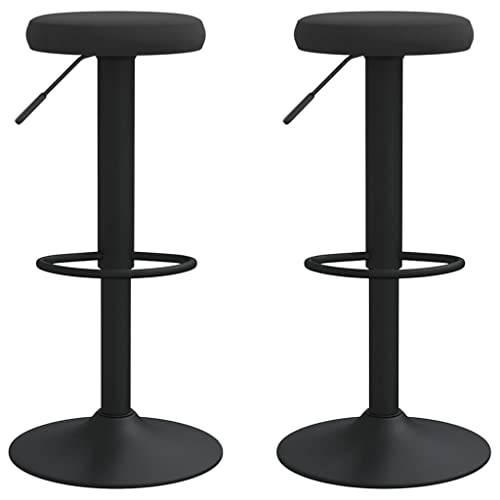 HEFZGDB Barhocker 2 STK. Schwarz Samt Bürohocker Barstuhl Badhocker Modern Küchenstuhl für Wohnzimmer Gaststätten Bars Café HEFZGDB Barhocker 2 STK. Schwarz Samt Bürohocker Barstuhl Badhocker Modern Küchenstuhl für Wohnzimmer Gaststätten Bars Café von HEFZGDB