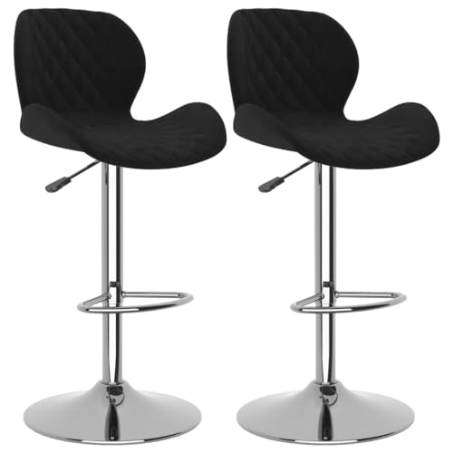 HEFZGDB Barhocker 2 STK. Schwarz Samt Hocker Klein Barhocker Küche Küchenstühle Modern Stuhl Küche für Wohnzimmer Café Gaststätten Bars HEFZGDB Barhocker 2 STK. Schwarz Samt Hocker Klein Barhocker Küche Küchenstühle Modern Stuhl Küche für Wohnzimmer Café Gaststätten Bars von HEFZGDB