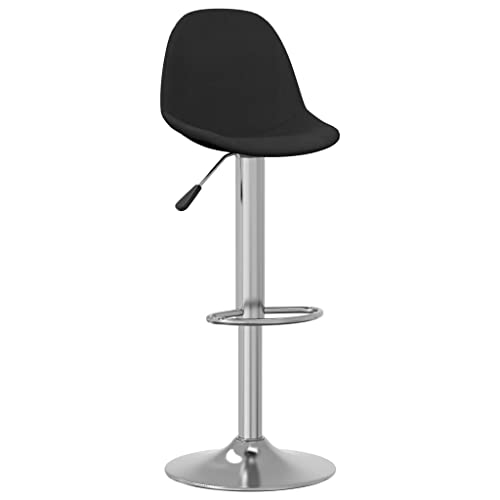HEFZGDB Barhocker 2 STK. Schwarz Stoff Hocker Klein Barstuhl Esszimmerstühle Badezimmerhocker für Wohnzimmer Bars Gaststätten Café von HEFZGDB
