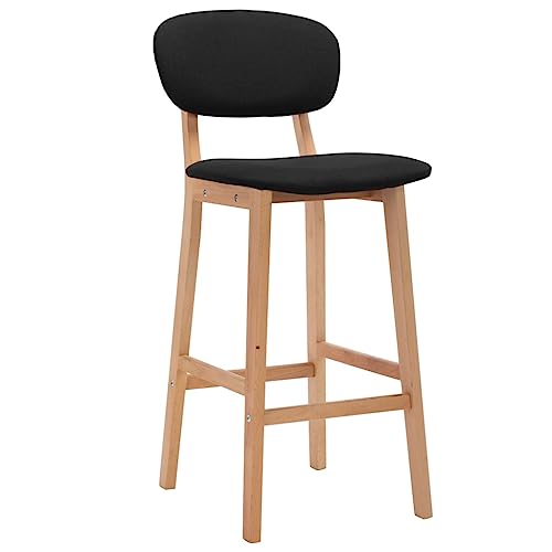 HEFZGDB Barhocker 2 STK. Schwarz Stoff Vanity Chair Küchenstühle Modern Küchenhocker Küchenstuhl für Wohnzimmer Bars Gaststätten Café HEFZGDB Barhocker 2 STK. Schwarz Stoff Vanity Chair Küchenstühle Modern Küchenhocker Küchenstuhl für Wohnzimmer Bars Gaststätten Café von HEFZGDB