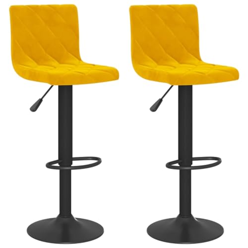 HEFZGDB Barhocker 2 STK. Senfgelb Samt Hocker Klein Esszimmerstühle Küchenstühle Modern Badhocker Modern für Bars Wohnzimmer Café Gaststätten HEFZGDB Barhocker 2 STK. Senfgelb Samt Hocker Klein Esszimmerstühle Küchenstühle Modern Badhocker Modern für Bars Wohnzimmer Café Gaststätten von HEFZGDB