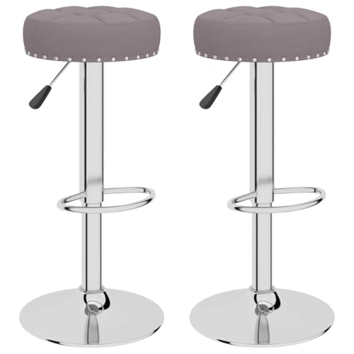 HEFZGDB Barhocker 2 STK. Taupe Stoff Stuhl Küche Esszimmerstühle Badhocker Modern Badezimmerhocker für Gaststätten Café Wohnzimmer Bars von HEFZGDB