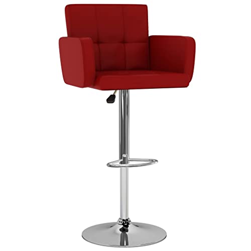 HEFZGDB Barhocker 2 STK. Weinrot Kunstleder Bürohocker Schminkstuhl Badhocker Modern Badezimmerhocker für Bars Wohnzimmer Café Gaststätten HEFZGDB Barhocker 2 STK. Weinrot Kunstleder Bürohocker Schminkstuhl Badhocker Modern Badezimmerhocker für Bars Wohnzimmer Café Gaststätten von HEFZGDB