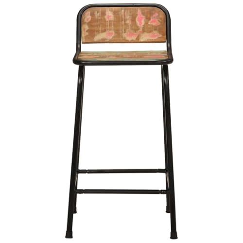 HEFZGDB Barhocker 4 STK. 46x35,5x80 cm Altholz Massivholz Bequemer Stuhl Schminkstuhl Küchenstühle Modern Küchenhocker für Gaststätten Bars Café Wohnzimmer von HEFZGDB