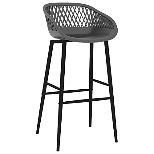 HEFZGDB Barhocker 4 STK. Grau Bar Chair Schminkstuhl Küchenstühle Modern Küchenstuhl für Café Gaststätten Wohnzimmer Bars von HEFZGDB