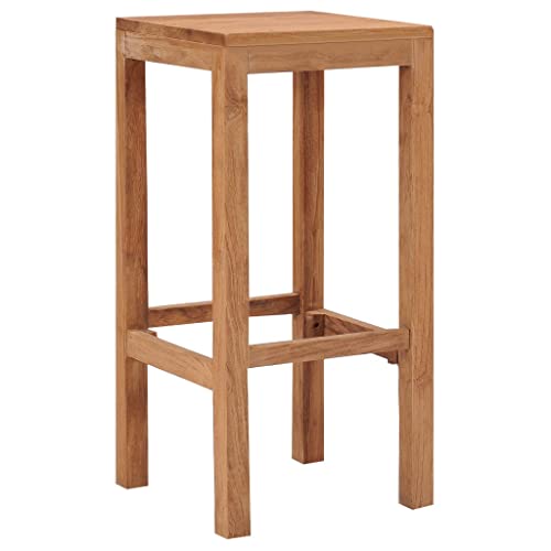 HEFZGDB Barhocker 4 STK. Massivholz Teak Arbeitshocker Barstuhl Küchenhocker Badhocker Modern für Gaststätten Bars Café Wohnzimmer von HEFZGDB