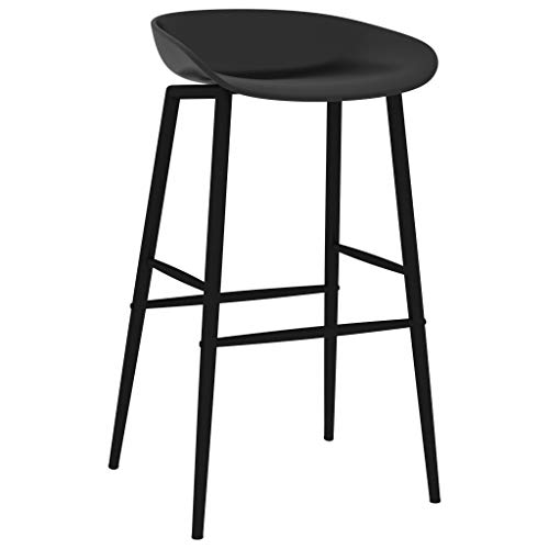 HEFZGDB Barhocker 4 STK. Schwarz Bürohocker Schminkhocker Badhocker Modern Stuhl Büro für Wohnzimmer Gaststätten Café Bars von HEFZGDB