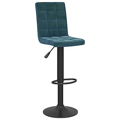 HEFZGDB Barhocker Blau Samt Arbeitshocker Schminkstuhl Barstuhl Vanity Chair für Bars Café Wohnzimmer Gaststätten von HEFZGDB