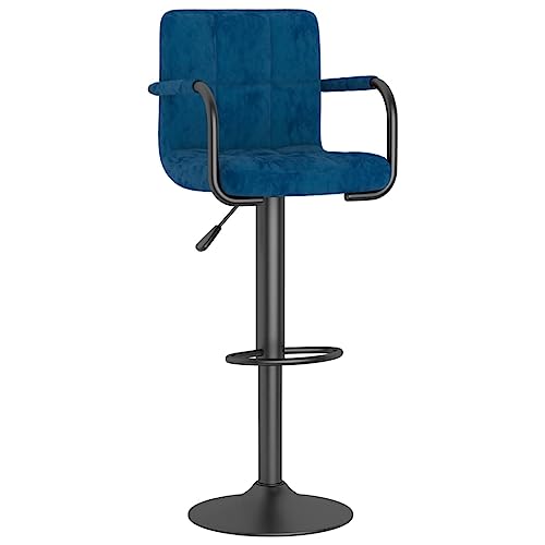 HEFZGDB Barhocker Blau Samt Bar Stool Barhocker Küche Barstühle Vanity Chair für Café Wohnzimmer Gaststätten Bars von HEFZGDB