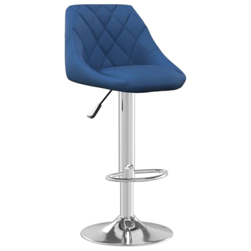 HEFZGDB Barhocker Blau Samt Bürohocker Schminkstuhl Badhocker Modern Badezimmerhocker für Café Bars Gaststätten Wohnzimmer von HEFZGDB