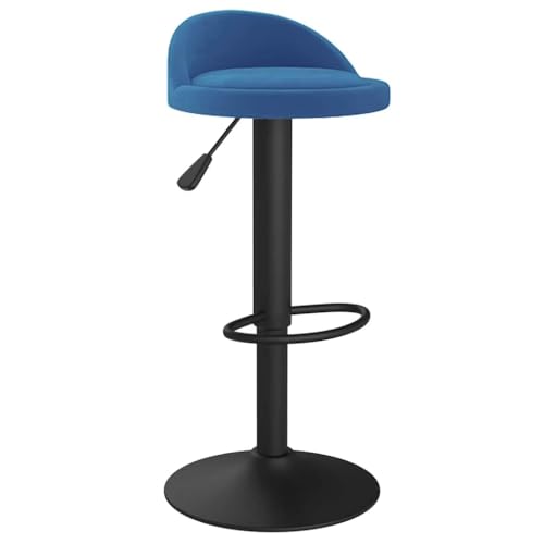 HEFZGDB Barhocker Blau Samt Hocker Klein Schminkstuhl Barstühle Küchenstuhl für Bars Gaststätten Café Wohnzimmer von HEFZGDB