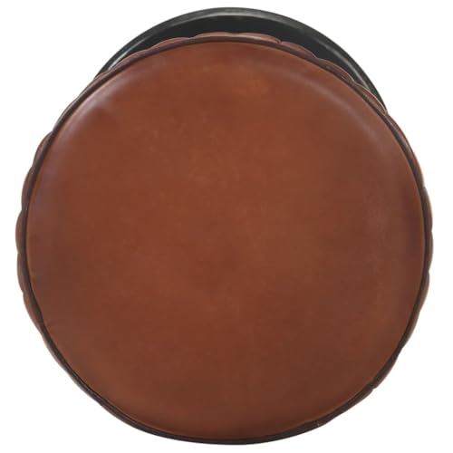 HEFZGDB Barhocker Braun Echtleder Bar Chair Schminkhocker Barstuhl Stuhl Küche für Café Wohnzimmer Bars Gaststätten von HEFZGDB