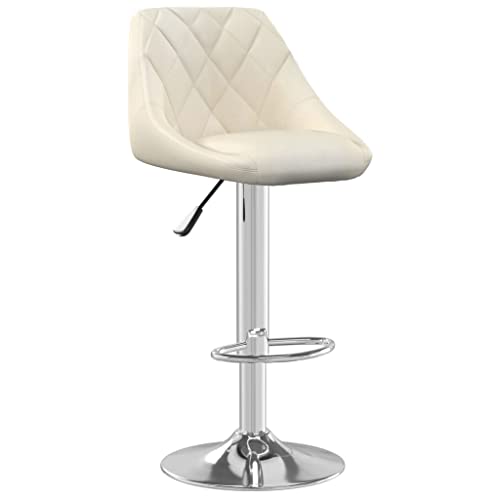 HEFZGDB Barhocker Creme Samt Bürohocker Schminkstuhl Badhocker Modern Badezimmerhocker für Café Bars Gaststätten Wohnzimmer von HEFZGDB