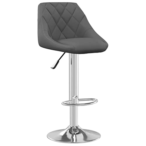 HEFZGDB Barhocker Dunkelgrau Samt Bürohocker Schminkstuhl Badhocker Modern Badezimmerhocker für Café Bars Gaststätten Wohnzimmer von HEFZGDB