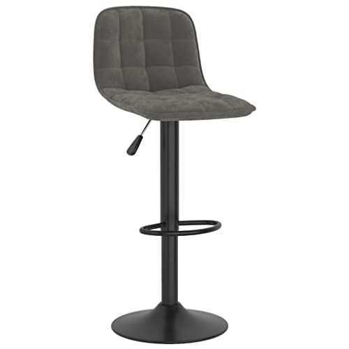 HEFZGDB Barhocker Dunkelgrau Samt Tresenhocker Schminkhocker Barstuhl Stuhl Büro für Wohnzimmer Bars Gaststätten Café von HEFZGDB