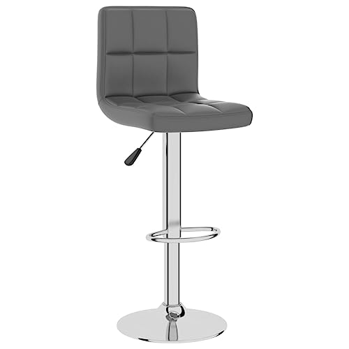 HEFZGDB Barhocker Grau Kunstleder Hocker Klein Schminkstuhl Küchenstühle Modern Badezimmerhocker für Gaststätten Café Bars Wohnzimmer von HEFZGDB