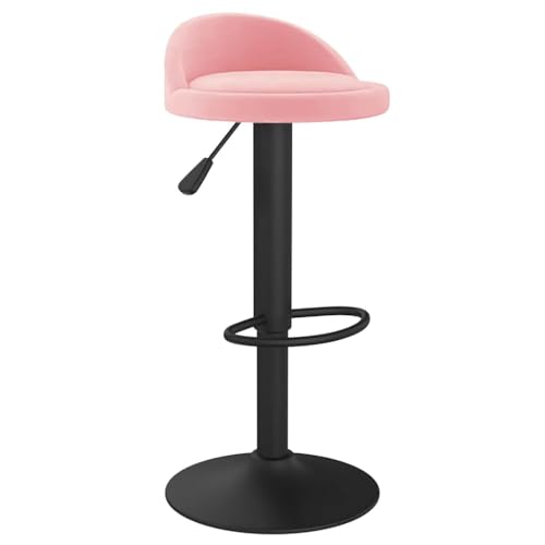 HEFZGDB Barhocker Rosa Samt Hocker Klein Schminkstuhl Barstühle Küchenstuhl für Bars Gaststätten Café Wohnzimmer von HEFZGDB