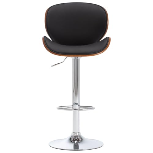 HEFZGDB Barhocker Schwarz Kunstleder Hocker Klein Schminkhocker Küchenhocker Küchenstuhl für Bars Wohnzimmer Gaststätten Café von HEFZGDB
