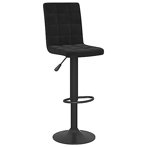 HEFZGDB Barhocker Schwarz Samt Arbeitshocker Schminkstuhl Barstuhl Vanity Chair für Bars Café Wohnzimmer Gaststätten von HEFZGDB