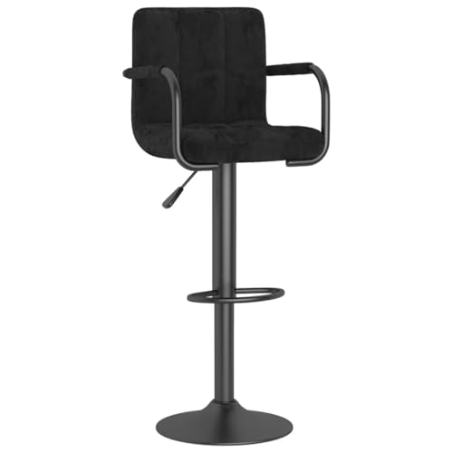 HEFZGDB Barhocker Schwarz Samt Bar Stool Barhocker Küche Barstühle Vanity Chair für Café Wohnzimmer Gaststätten Bars von HEFZGDB