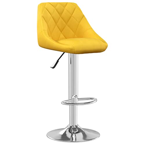 HEFZGDB Barhocker Senfgelb Samt Bürohocker Schminkstuhl Badhocker Modern Badezimmerhocker für Café Bars Gaststätten Wohnzimmer von HEFZGDB