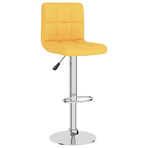 HEFZGDB Barhocker Senfgelb Stoff Bar Chair Barhocker Küche Küchenhocker Küchenstuhl für Gaststätten Bars Wohnzimmer Café von HEFZGDB