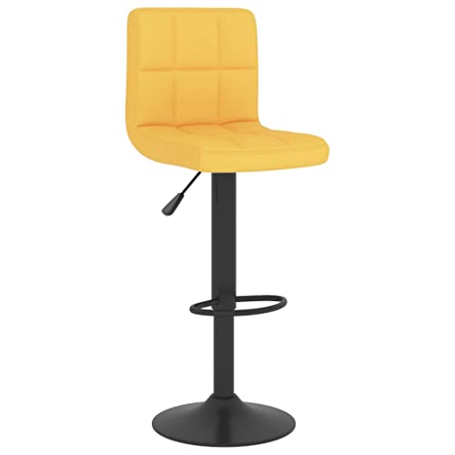 HEFZGDB Barhocker Senfgelb Stoff Bürohocker Barstuhl Esszimmerstühle Vanity Chair für Wohnzimmer Café Bars Gaststätten von HEFZGDB