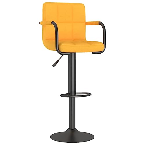 HEFZGDB Barhocker Senfgelb Stoff Stuhl Küche Küchenstühle Modern Badhocker Modern Küchenstuhl für Gaststätten Wohnzimmer Bars Café von HEFZGDB