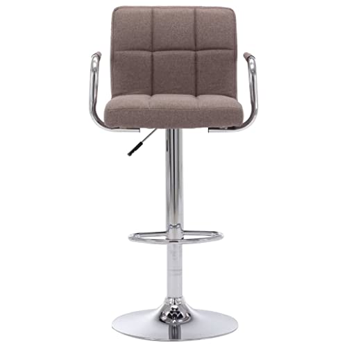 HEFZGDB Barhocker Taupe Stoff Stuhl Küche Küchenstühle Modern Küchenhocker Badezimmerhocker für Wohnzimmer Bars Café Gaststätten von HEFZGDB