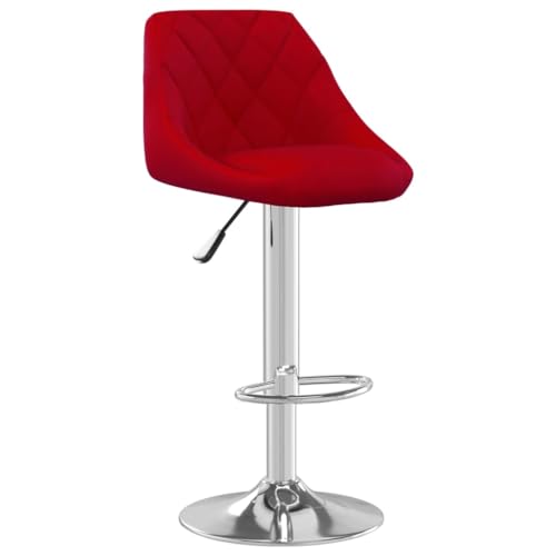 HEFZGDB Barhocker Weinrot Samt Bürohocker Schminkstuhl Badhocker Modern Badezimmerhocker für Café Bars Gaststätten Wohnzimmer von HEFZGDB