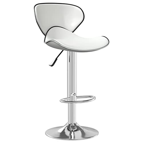 HEFZGDB Barhocker Weiß Kunstleder Schminksessel Schminkhocker Esszimmerstühle Küchenhocker für Gaststätten Café Bars Wohnzimmer von HEFZGDB
