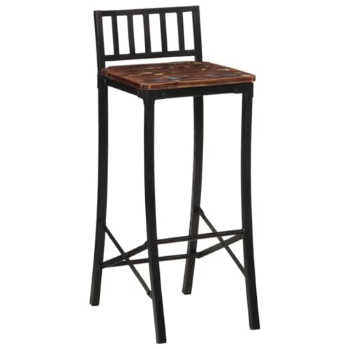 HEFZGDB Barstühle 4 STK. Massives Altholz Arbeitshocker Barstuhl Barstühle Küchenstuhl für Café Wohnzimmer Bars Gaststätten von HEFZGDB