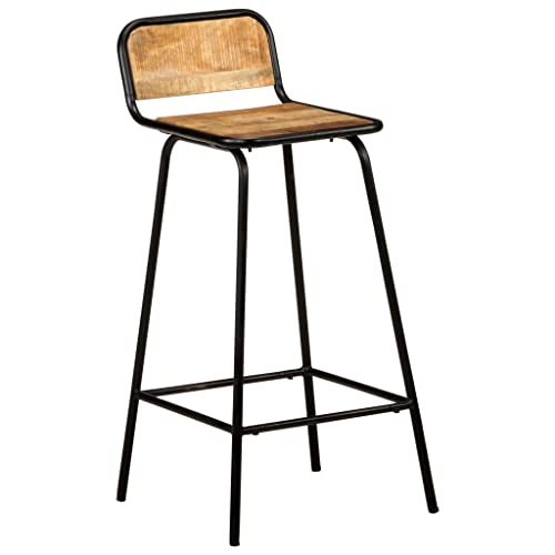 HEFZGDB Barstühle 4 STK. Massivholz Mango Bequemer Stuhl Schminkstuhl Küchenstühle Modern Küchenhocker für Gaststätten Bars Café Wohnzimmer von HEFZGDB