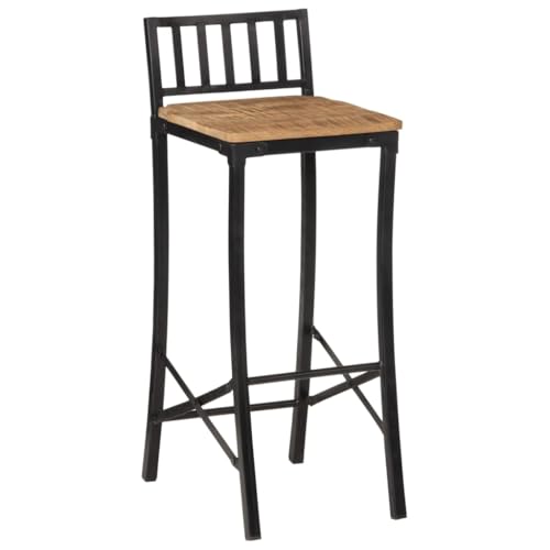 HEFZGDB Barstühle 4 STK. Raues Massivholz Mango Arbeitshocker Barstuhl Barstühle Küchenstuhl für Café Wohnzimmer Bars Gaststätten von HEFZGDB